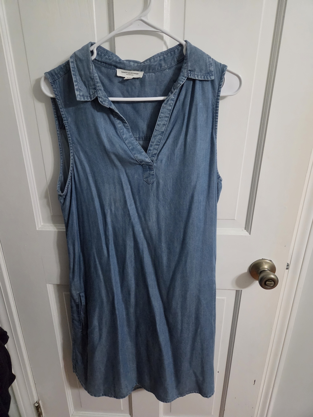 beachlunchlounge Light Blue Jean Shift Dress